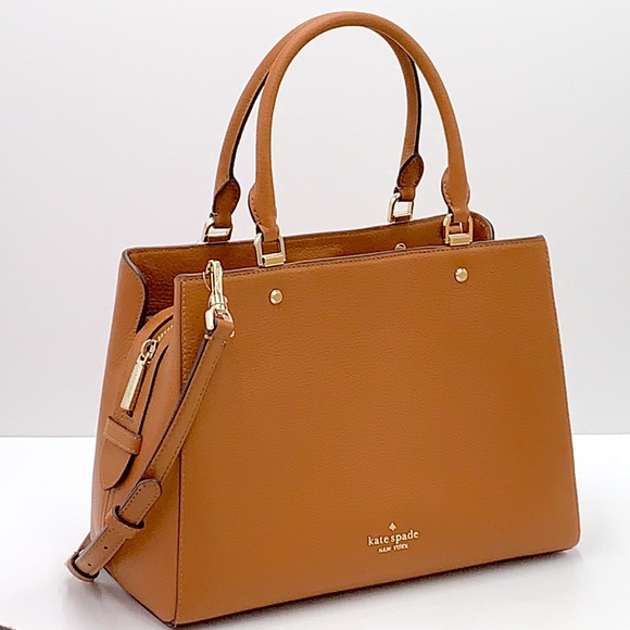 Kate Spade Leila Medium Triple Compartment Satchel Warm Ginger - Picture 5 of 16